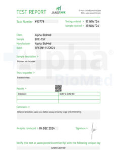 BPC-157 (5mg) - Endotoxin Report
