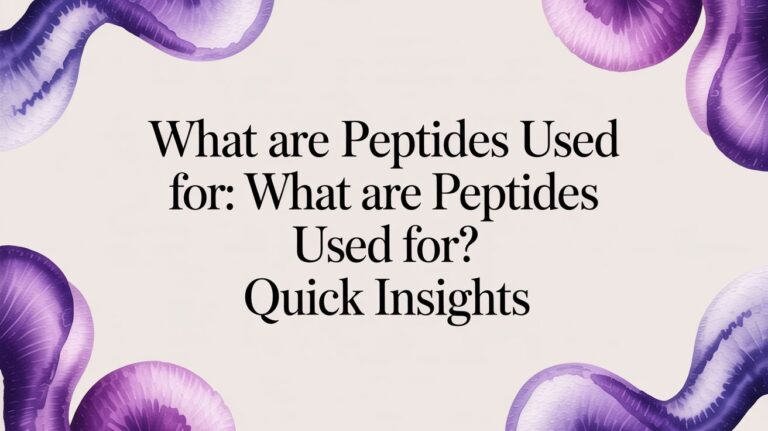 What Are Peptides Used For: what are peptides used for? Quick insights