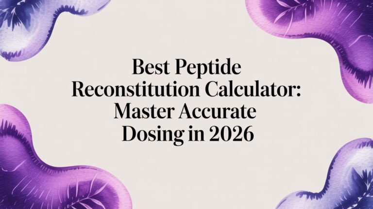 Best peptide reconstitution calculator: Master accurate dosing in 2026