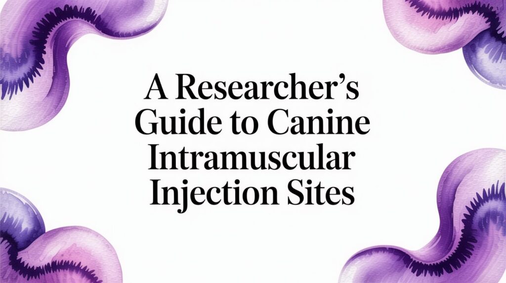 A Researcher's Guide To Canine Intramuscular Injection Sites