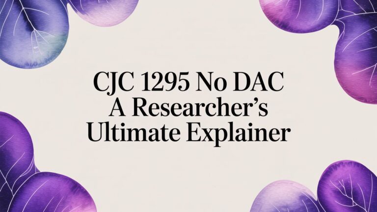 CJC 1295 No DAC A Researcher’s Ultimate Explainer