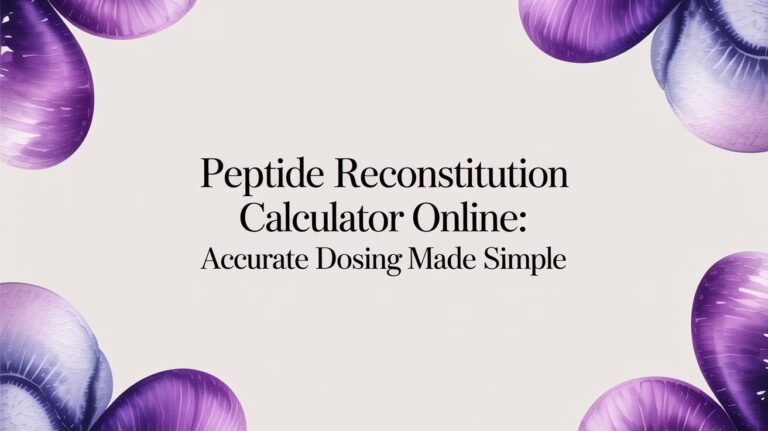 Peptide Reconstitution Calculator Online: Accurate Dosing Made Simple